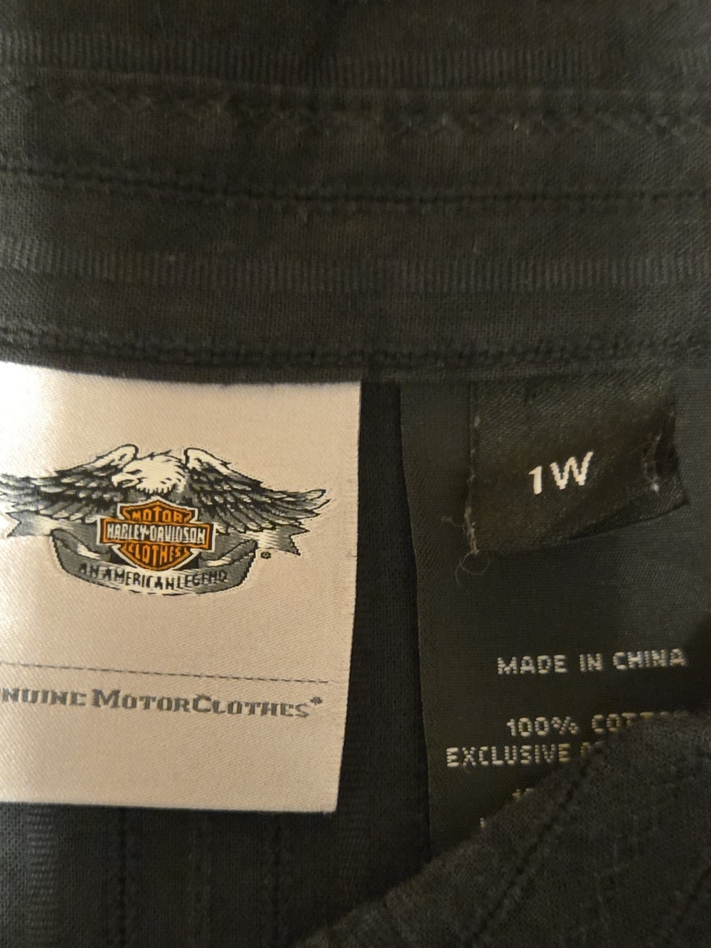 Womens Harley-Davidson Gray Eagle Print Button Up Shirt Size 1w - Picture 4 of 8